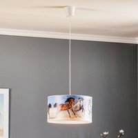 Duolla Print pendant light Horses