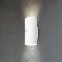 Briloner LED-batteridriven LED-utomhusvägglampa, vit, sensor, upp/ner