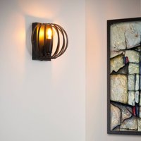 Lucide Vägglampa Manuela med burskärm svart