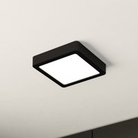 EGLO LED-taklampa Fueva 5 IP44 3000K svart 16x16cm