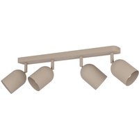 Deckenstrahler Tilston, beige, Länge 58 cm, 4-flammig, Stahl