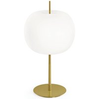 kdln Lampe à poser Kushi XL, laiton/blanc, hauteur 60 cm, à intensité variable