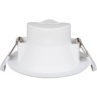 Prios LED-inbyggnadslampa Rida, set om 3, vit, 10 cm, CCT, IP44