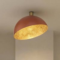 SIGMA Sfera ceiling light, Ø 50 cm, red/gold, metal, E27
