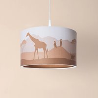 Elobra Pendant light 25/40 Scandi Savanne, Ø 38 cm, orange, E27