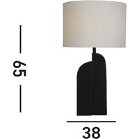 Searchlight Perth bordslampa, vit/svart Höjd 65 cm Textil/resin