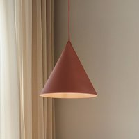 TK Lighting Cono pendellampa, enkel ljuskälla, Ø 25 cm, tegelröd
