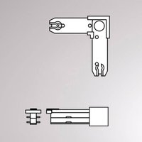 Molto Luce Volare two-circuit track corner connector, 90°, white