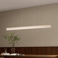 FISCHER & HONSEL LED-hänglampa Silvano, sand, längd 115 cm, CCT, touchdimmer