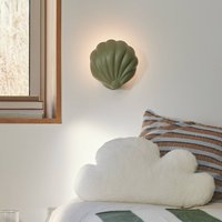 Nordlux Konchi wall light with a cable and a plug, green