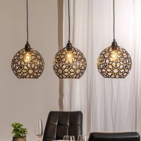 Opviq Suspension Fellini MR-786 à 3 lampes linéaire noir