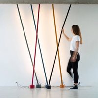 Martinelli Luce Elastica strap floor lamp, blue