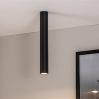 EMIBIG LIGHTING Ceiling spotlight Tecno 1L, steel, GU10, height 45 cm, black