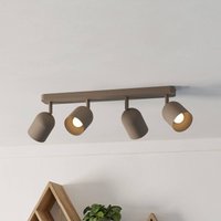 EGLO Tilston ceiling spotlight, beige, length 58 cm, 4-bulb, steel