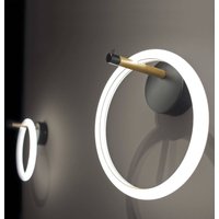 Marchetti LED-vägglampa Ulaop, en ring, svart