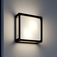 Lucande Aurelien outdoor wall lamp, anthracite, metal, 25x 25cm