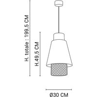 MARKET SET Singapour S hänglampa vit/antracit