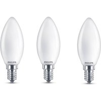 Philips candle LED bulb E14 B35 4.3 W matt 3-pack