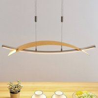 Lucande LED-hänglampa Marija, 91 cm, guldfärgad, dimbar