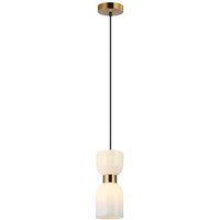 Viokef Memory pendant light, glass, bronze/white
