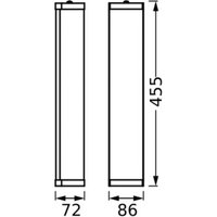 Applique murale OSRAM BATHROOM noire 46 cm de long Métal/verre IP44
