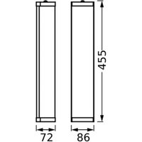 OSRAM vägglampa BATHROOM svart 32 cm lång metall/glas IP44