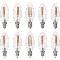 Arcchio LED-filamentlampa E14 ljus set om 10, 3000 K