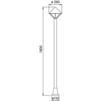 Albert Leuchten Modern lamp post 179, white
