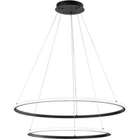 Luce Ambiente Design LED-pendellampa Axis, Ø 80/60 cm, svart, metall, CCT