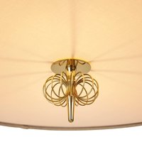 GUBI pendant light 1967, brass, Canvas lampshade, Ø 56 cm
