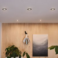 Paulmann inbyggnadslampa Nova Plus svart Ø 9 cm GU5.3/GU10 IP65