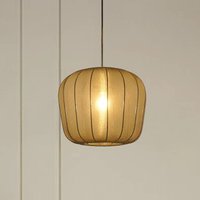 Lindby hänglampa Helin, svart, Ø 35 cm, tyg