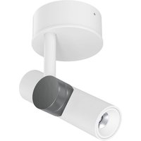 Linea Light LED downlight Goose, white/nickel-coloured, aluminium, 2,700 K