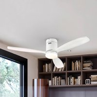Schuller Valencia Siroco LED ceiling fan, white, Ø 132 cm, quiet, CCT