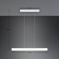 Trio Lighting Paros DUOline LED pendant light, linear matt white