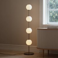 UMAGE LED-golvlampa Audrey, mässingsfärgad Höjd 128 cm 4 lampor