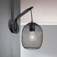 ORION Georgina wall light with a cage lampshade