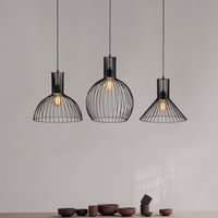 Opviq Fellini MR-768 hanging light, black, iron, 3-bulb linear