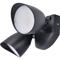 LED-Außenwandstrahler SHRIMP, schwarz, 20 W, 2-flg., IP54