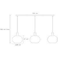 Lucide Hänglampa Julius, 3 lampor, opal