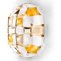 Slamp Mida vägglampa, 32 x 32 cm, bärnsten/vit