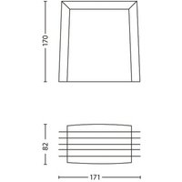 Philips myGarden Shades utomhusvägglampa E27 grå