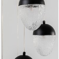 KARE Frozen pendant light 5-bulb spiral black