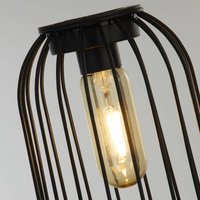 Searchlight Solar-LED-terrasslampa Tahoa, 35 cm, grå, rotting, IP44