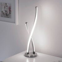 Paul Neuhaus LED table lamp Polina, silver, metal, dimmable