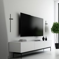 Milagro Lighting Applique murale LED Vision, hauteur 60 cm, métal, noir, 3 000 K