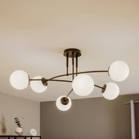 EMIBIG LIGHTING Plafonnier Pregos 6 en noir, à 6 lampes