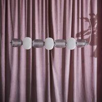 LOOM DESIGN suspension LED Pearl 7, gris/chrome, verre, 110 cm