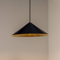 Eko-Light Fuji pendellampa, kompositfiber, svart/guldfärgad, Ø 50 cm