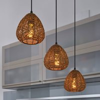 OSRAM Decor Paper Drop hanging light, 3-bulb long, beige, E27